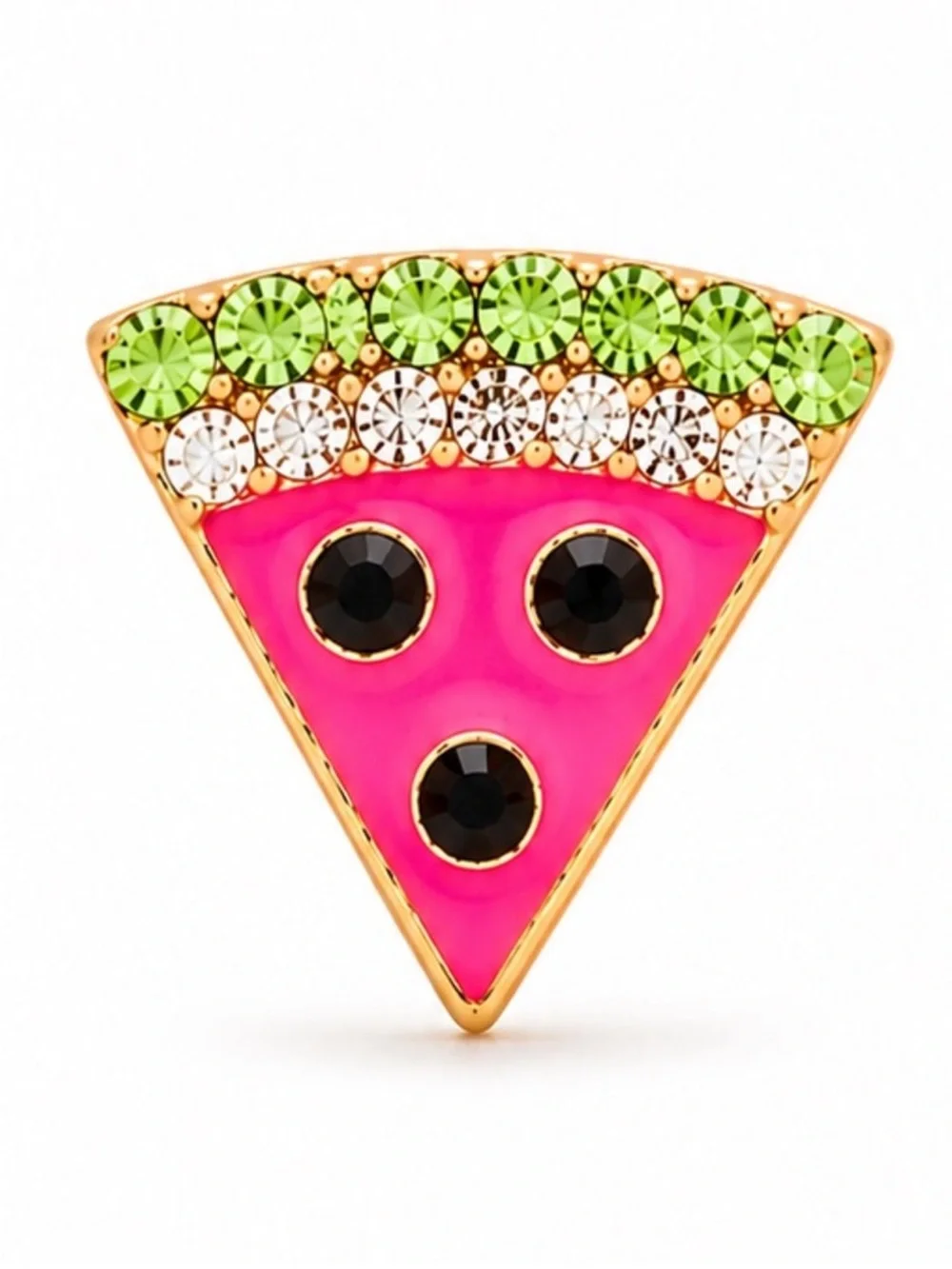 Kate Spade Picnic Perfect Watermelon Stud Earrings NWT Crystal Enamel Gold Tone